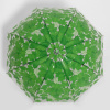 Зонт-трость полуавтом. "Листопад", 8спиц, R=40см, зеленый